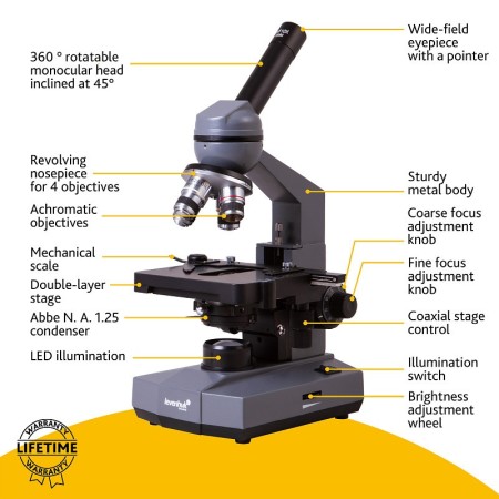 Levenhuk 320 plus monocular biological microscope