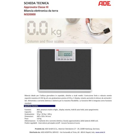 Professional digital floor scale with bmi class iii function