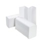 Lenços dobrados em W - 2 camadas - pacote de 124 - 15 pacotes
