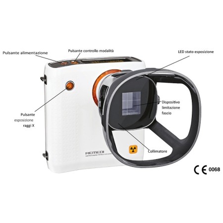 Remex ka6 x-ray set bestaande uit camera, detector 43x43cm en laptop met software