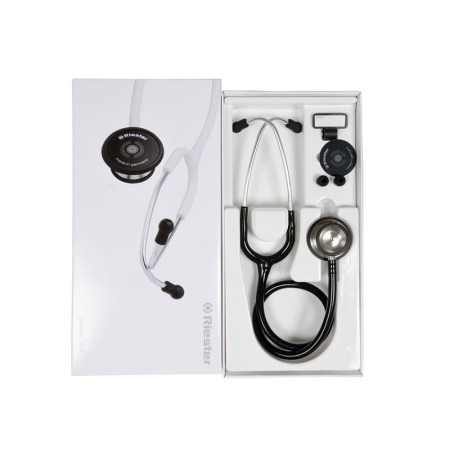 Stéthoscope riester duplex 2.0 en acier inoxydable - adulte - noir