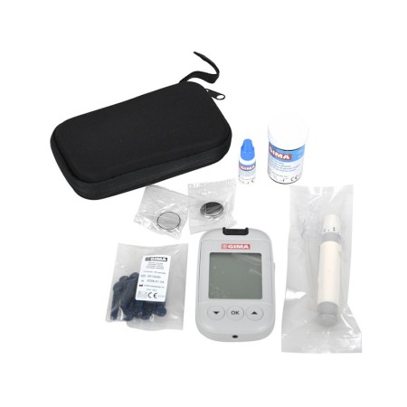 Kit completo de glucómetro gima mg/dl - gb, fr, es, ptt