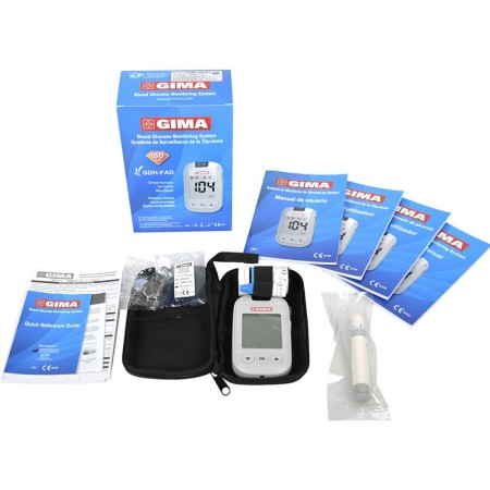 Kit complet glucomètre gima mg/dl - gb, fr, es, pt