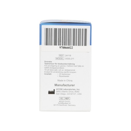 Glukosestreifen für gima blutzuckermessgerät – packung 25 stück.