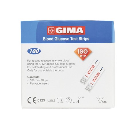 Tiras de glucosa para glucómetro gima