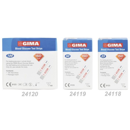 Glucose strips for gima glucometer