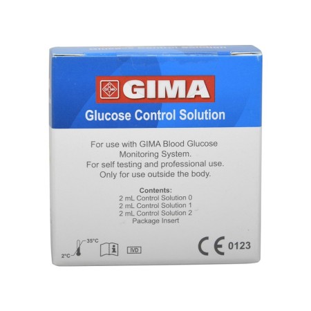 Control solution for gima glucometer