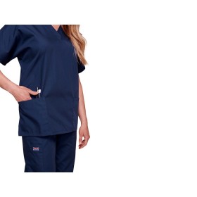 Cherokee Originals V-neck Tunic - Women XXS - Navy Blue