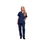 Cherokee originals v-neck tunic - women xs - navy blue