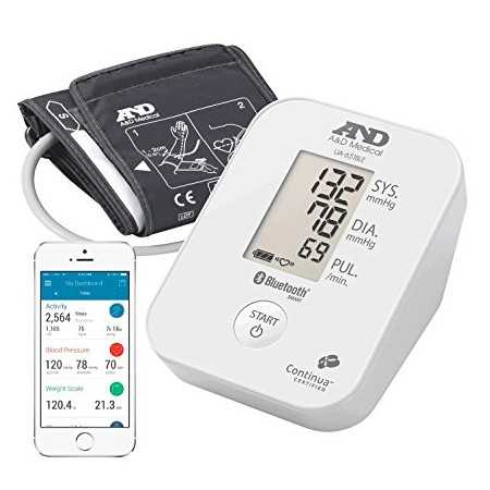 AND Monitor de presión arterial digital COMPACT UA-651 con bluetooth