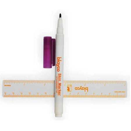 Sterile Dermographic Marker for Operating Room with Plastic Ruler 15cm