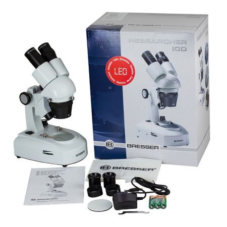 Bresser stereo microscope researcher icd led 20x-80x