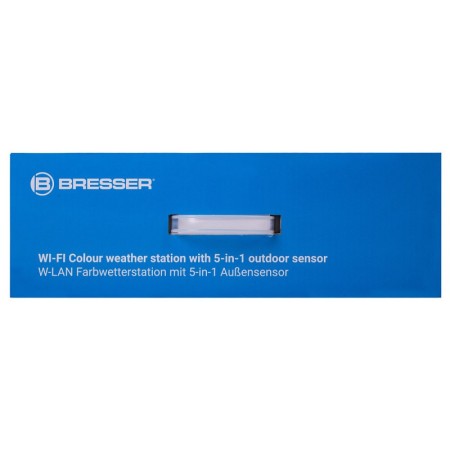 Stazione meteo a colori bresser wi-fi con sensore professionale 5 in 1, nera