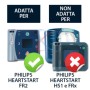 Par de placas Philips electrodos Heartstart FR2 Adult