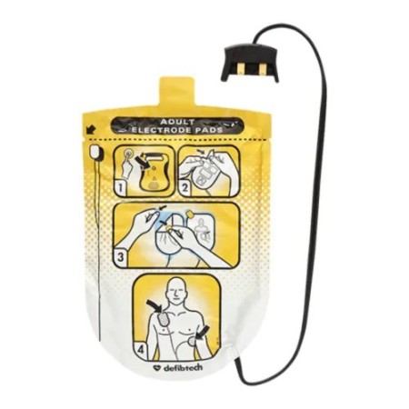 Pair of defibtech lifeline plates for adults
