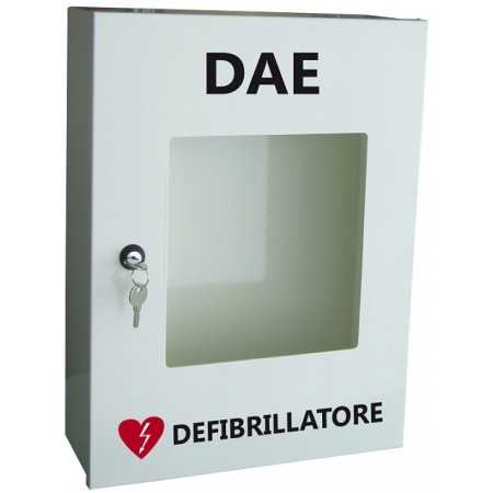 Weißer Defibrillator-Schrank