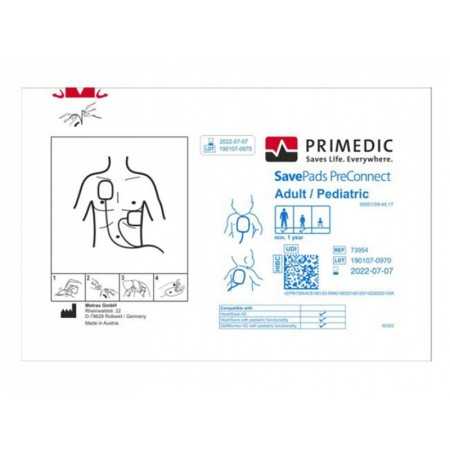 Save pads for over 8 years, over 25kg for heartsave from s.n. 739xxxxxxx - 1 pair