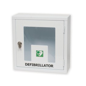 Defibrillator cabinet with alarm - indoor use