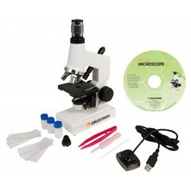 Celestron biologische microscoopset met vergrotingen van 40x tot 600x met WebCam