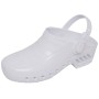 White clogs - no holes with strap - 1 pair