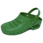 Green clogs - with holes and strap - 1 pair