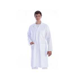Witte katoenen/polyester jas - heren