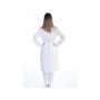 Witte katoenen/polyester jas - dames