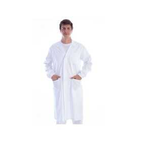 Abrigo blanco con broches de algodón/poliéster - unisex