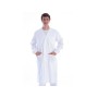 Manteau blanc avec boutons-pression en coton/polyester - unisexe
