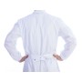 Weißer Mantel mit Druckknöpfen aus Baumwolle/Polyester - unisex
