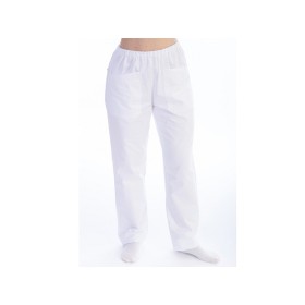 Cotton/polyester trousers - unisex - white