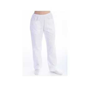 Pantaloni in cotone/poliestere - unisex - bianchi
