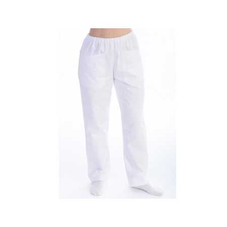 Pantalon en coton/polyester - unisexe - blanc