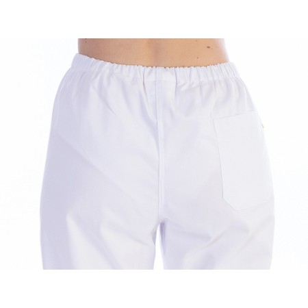 Pantaloni in cotone/poliestere - unisex - bianchi