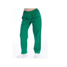 Cotton/polyester trousers - unisex - green