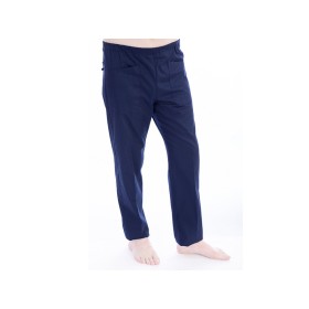 Cotton/polyester trousers - unisex - blue