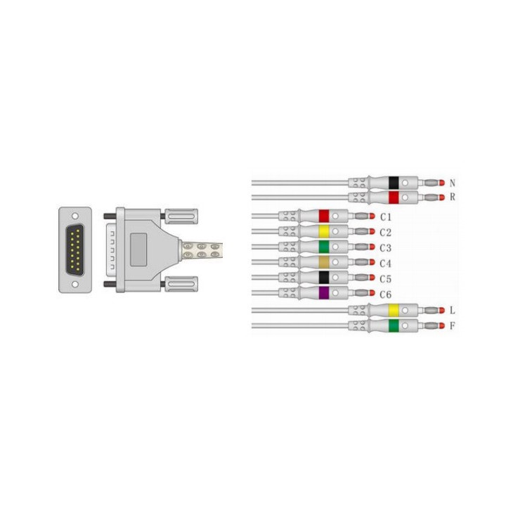 Cavo Paziente per ECG statico compatibile NIHON CODEN
