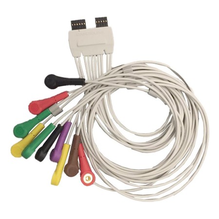 Clickecg ekg kabel (zátěžové ekg) - iec snap 10 vodičů pro kardioline ekg
