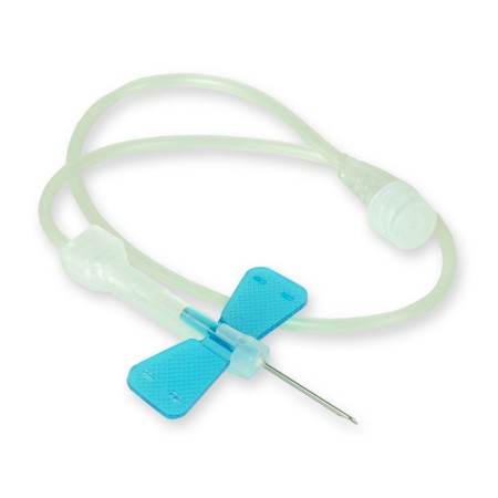 Agulha borboleta de segurança 23g l/l - estéril - pacote com 100 unidades.