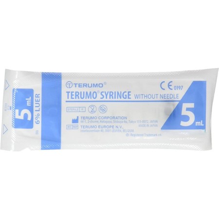 Seringues sans aiguille terumo 5 ml - raccord luer concentrique - mdss05se - stériles - paquet de 100.