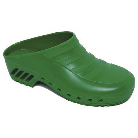 Green clogs - no holes - 1 pair