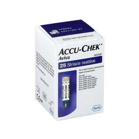 Aviva Accu-Check Blood Glucose Strips - 25 pcs