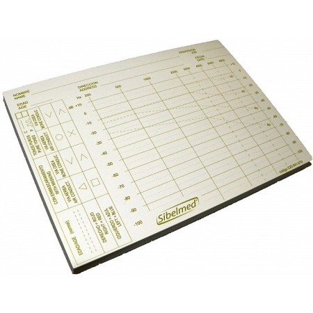 Blocchetto test per audiometri sibel as5 - 100pz.