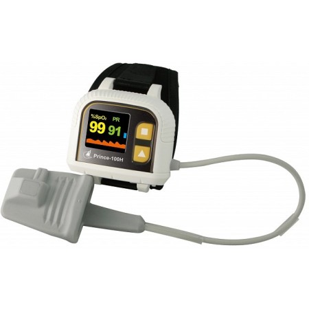 Saturimetro da polso con allarmi collegabile al pc per l'analisi delle apnee notturne "100h" + software