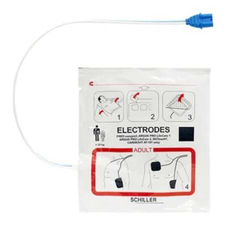 Par de placas Schiller Electrodos Fred Easyport Adult