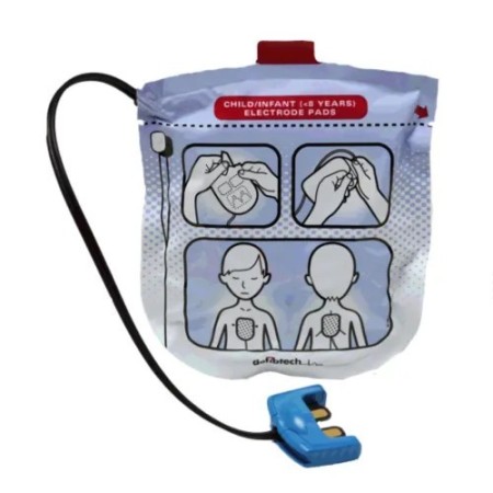 Coppia di piastre defibtech lifeline view elettrodi pediatrici