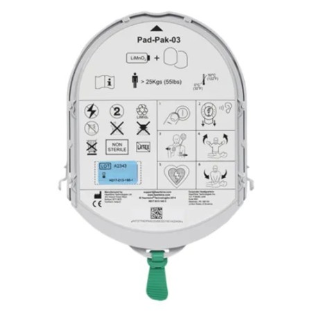 Coppia di piastre heartsine samaritan pad pak per adulti con batteria