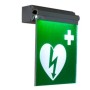 Bord met LED-verlicht AED-pictogram