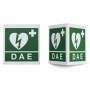 Wall sign for front defibrillator