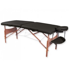 2-delad trämassagebord – svart